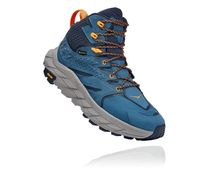 Anacapa M GTX mid, blå vattentät sko perfekt för vandring i alla underlag och väder. Hos Hoka specialisterna i Sverige.