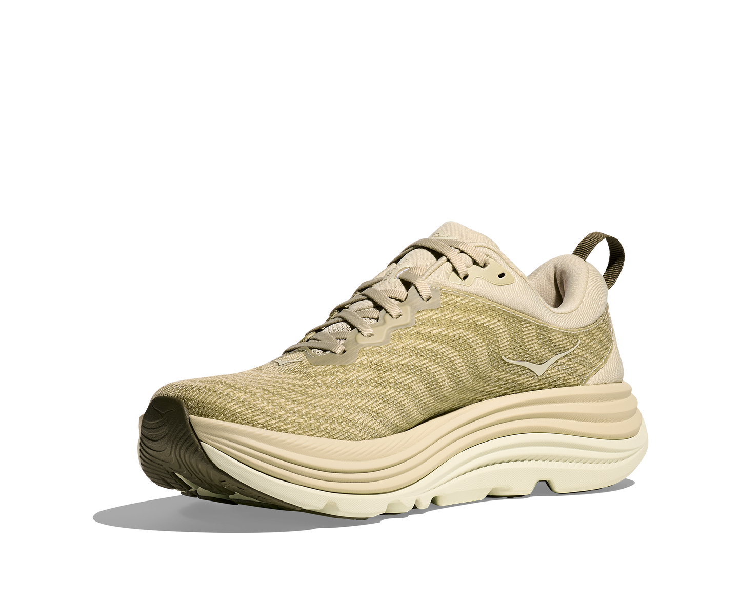 Hoka Gaviota 5 M, skomodell till herr. Denna modell är rymlig i passformen jämfört med andra Hoka skor. Här har ni Hokas stabilaste sko med pronationsstöd. Här går färgen i gröna och beiga toner. Perfekt för löpningen eller arbetspasset där du behöver mycket dämpning.