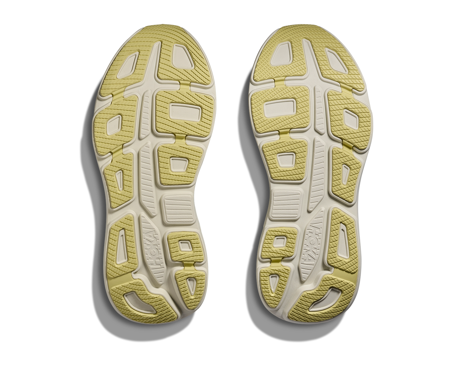Hoka M Bondi 9, dämpad herrsko. Perfekt för en mjuk och skonsam löpning. Även en super bra arbetssko som avlastar kroppen under hela dagen. Här i grön nyans med beige sula och gula detaljer. Köp hos dina Hoka specialister i Sverige idag!