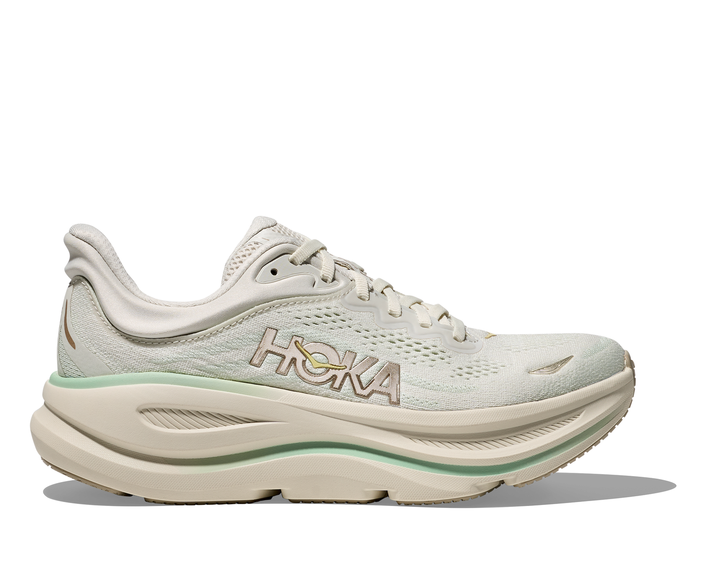 Hoka W Bondi 9, dämpad damsko. Perfekt för en mjuk och skonsam löpning. Även en super bra arbetssko som avlastar kroppen under hela dagen. Här i grön, beige, gråa nyanser. Köp hos dina Hoka specialister i Sverige idag!
