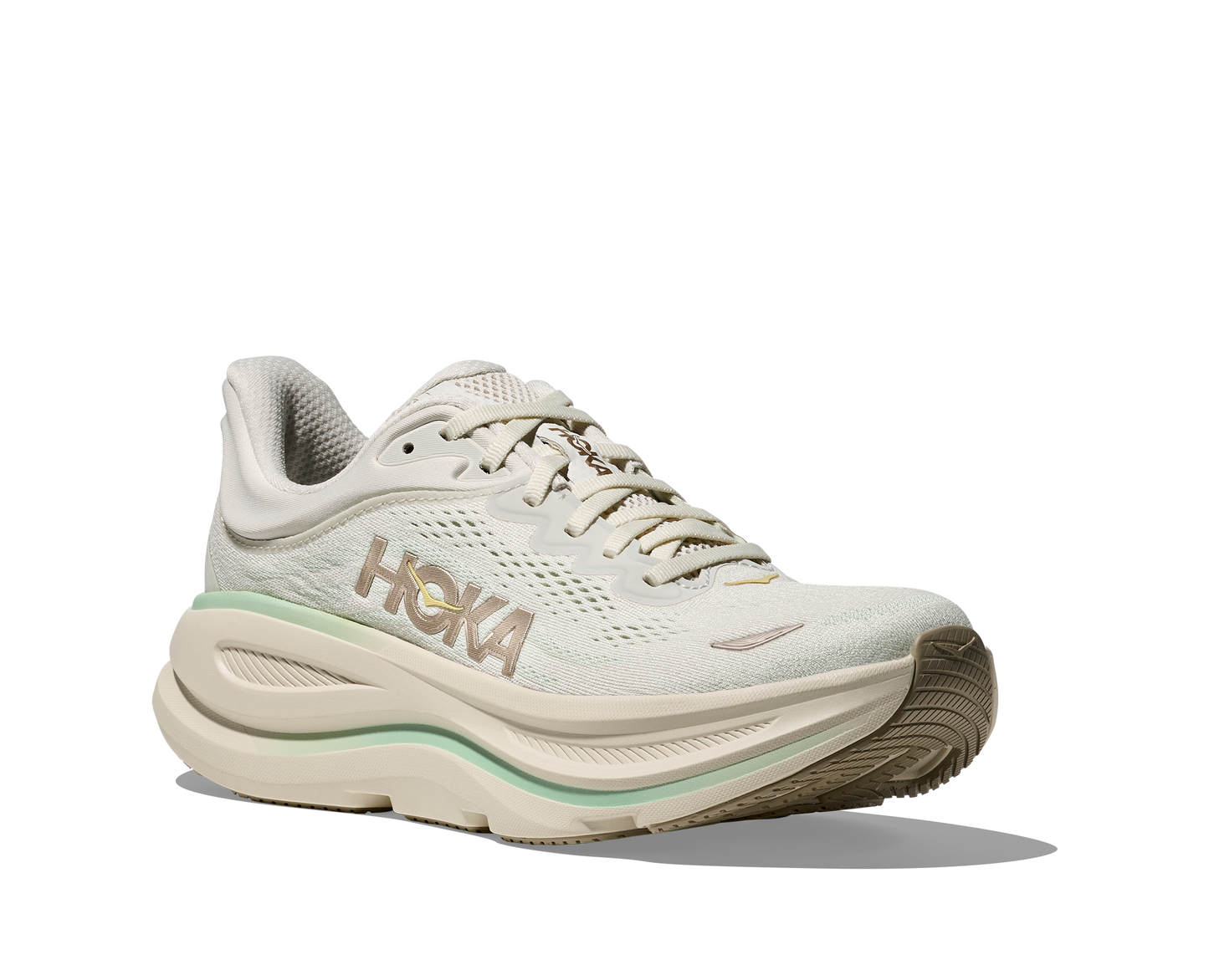Hoka W Bondi 9, dämpad damsko. Perfekt för en mjuk och skonsam löpning. Även en super bra arbetssko som avlastar kroppen under hela dagen. Här i grön, beige, gråa nyanser. Köp hos dina Hoka specialister i Sverige idag!