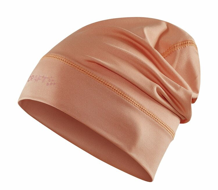 Craft Essence Jersey High Hat. Rosa mössa med hög passform. Craft logotyp i rosa framtill.