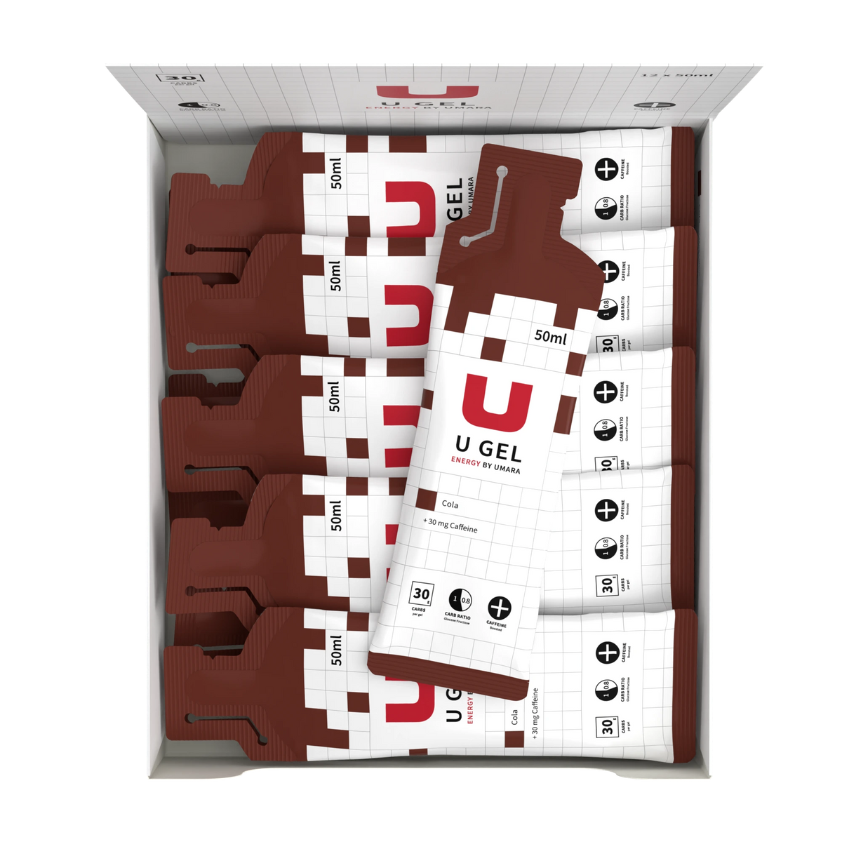 UMARA U GEL Cola + koffein 12 x 30g carb