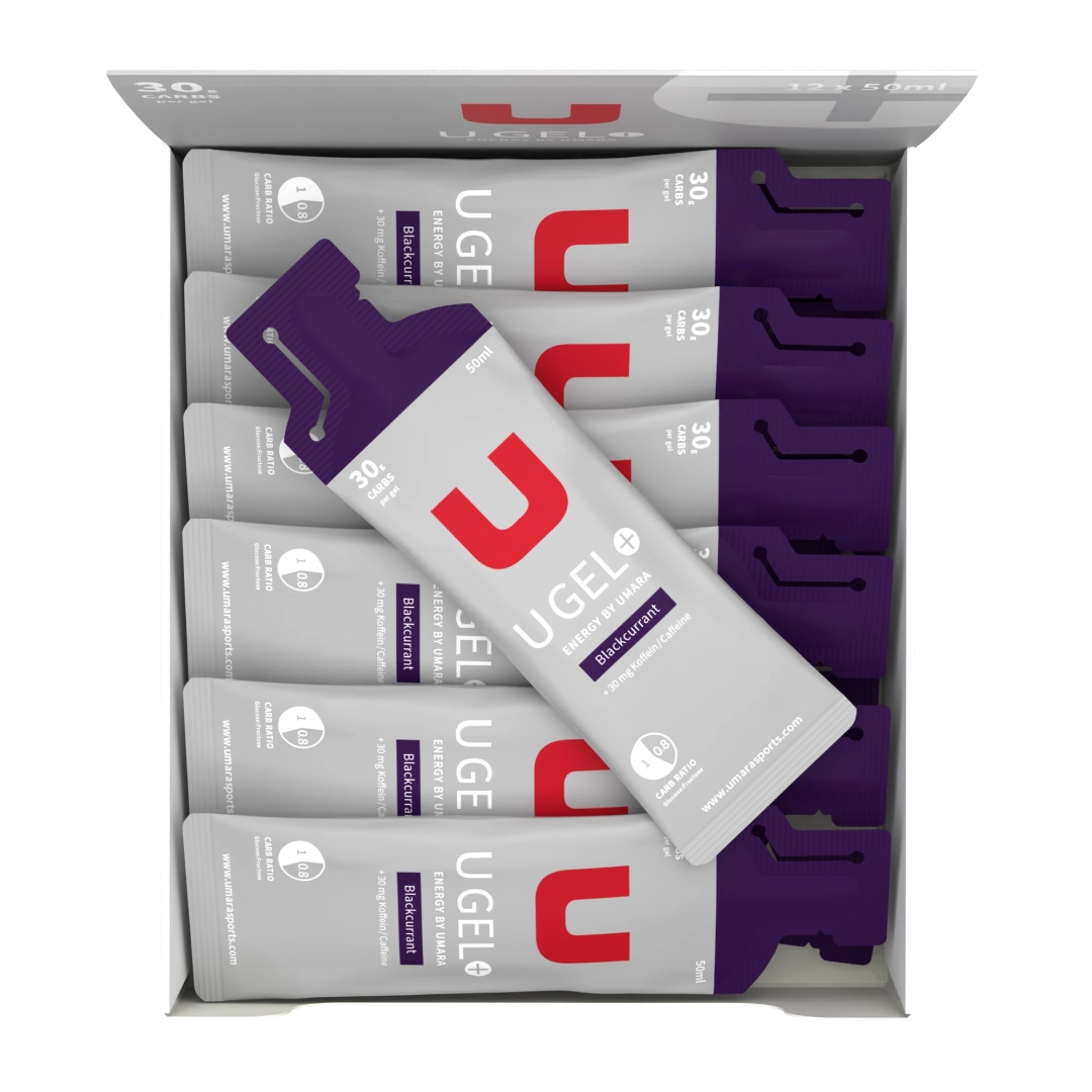 UMARA U GEL Svartvinbär + koffein 12 x 30g carb