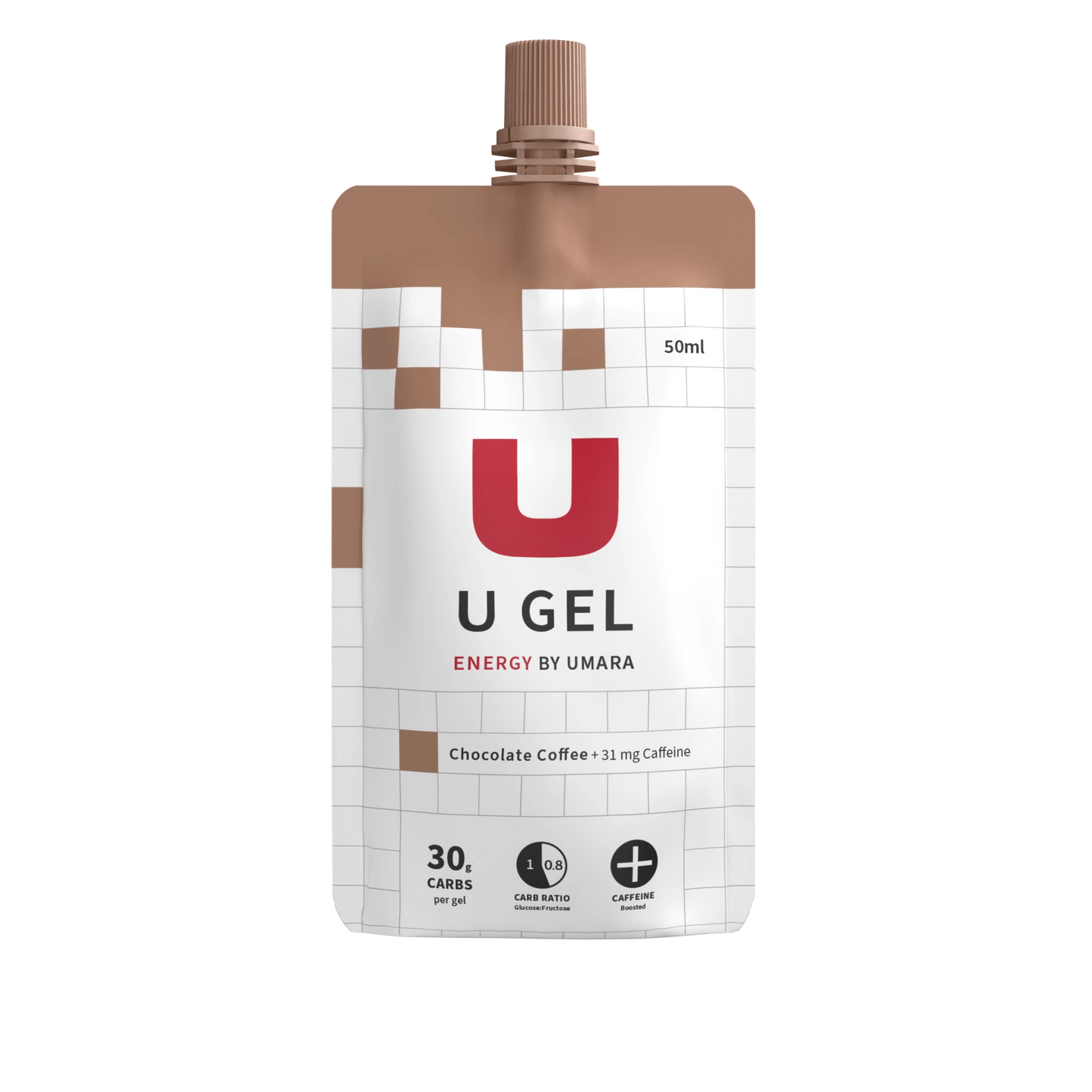 Umara U Gel Skruvkork Choklad / Kaffe + koffein 30g carb