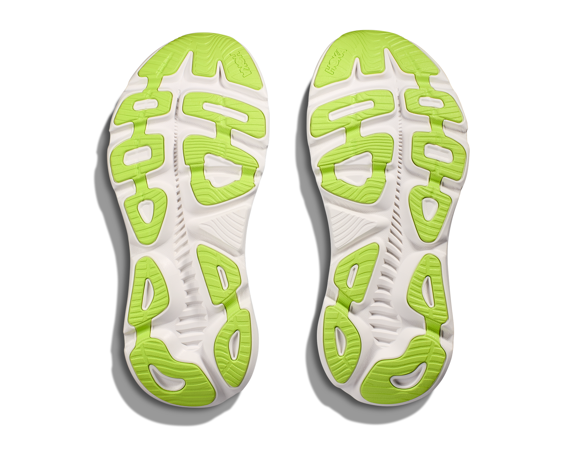 Hoka Gaviota 5 M, löparsko med pronationsstöd och extra stabilitet. En rymlig passform med mycket dämpning. Färg svar, blått och vitt.