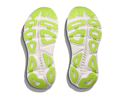 Hoka Gaviota 5 M, löparsko med pronationsstöd och extra stabilitet. En rymlig passform med mycket dämpning. Färg svar, blått och vitt.