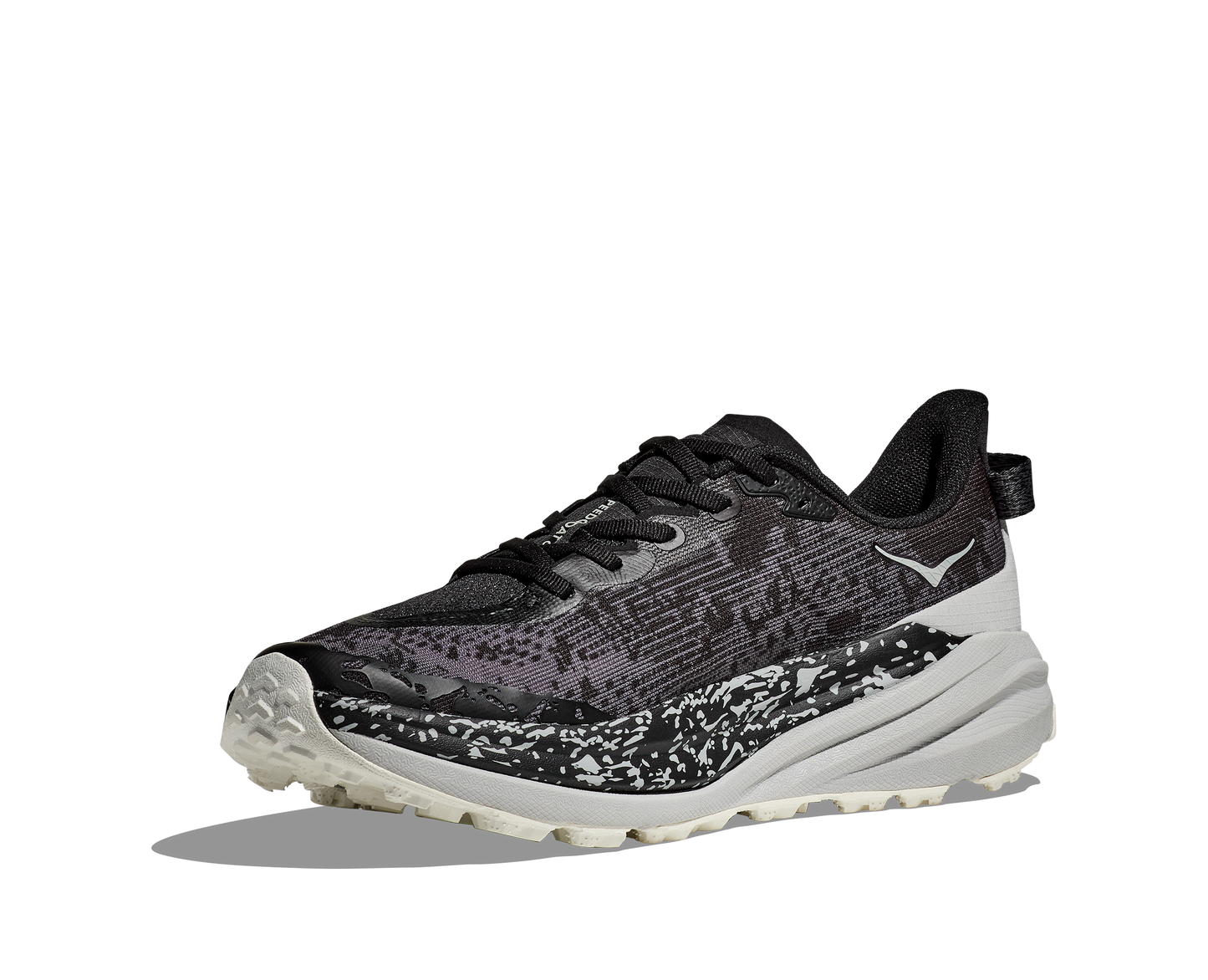 Hoka M Speedgoat 6 - En terräng sko med god dämpning och utmärkt grep. Grå/Svart/Vit färg.