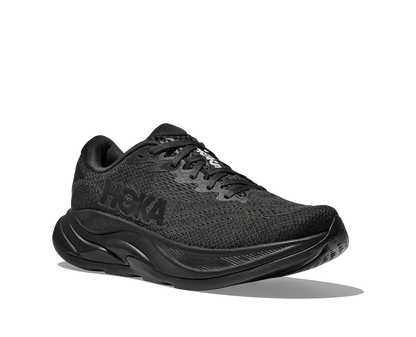 Hoka M Rincon 4 - En fjäderlätt sko med fantastisk dämpning men det slutar inte där. Denna sko är även otroligt responsiv. Svart färg på denna sko.