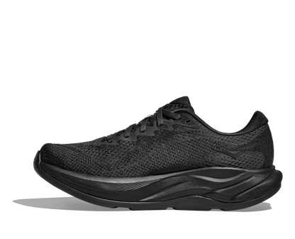 Hoka M Rincon 4 - En fjäderlätt sko med fantastisk dämpning men det slutar inte där. Denna sko är även otroligt responsiv. Svart färg på denna sko.