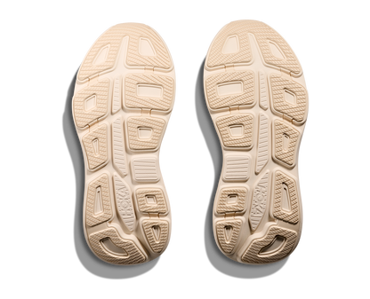 Hoka W Bondi 9, dämpad damsko. Perfekt för en mjuk och skonsam löpning. Även en super bra arbetssko som avlastar kroppen under hela dagen. Här i beige nyans. Köp hos dina Hoka specialister i Sverige idag!