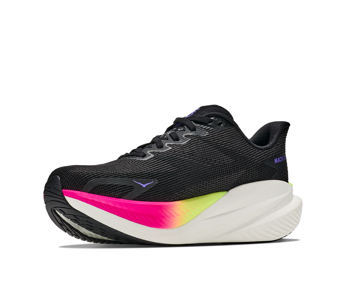 Hoka W Mach X 3 Black / Neon Nebula