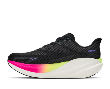 Hoka W Mach X 3 Black / Neon Nebula