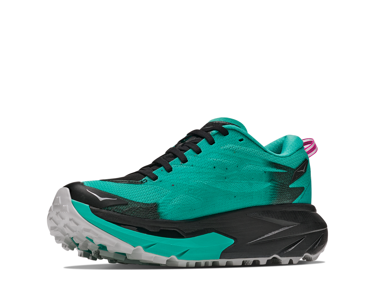 Hoka W Mafate 5 Black / Electric Aqua
