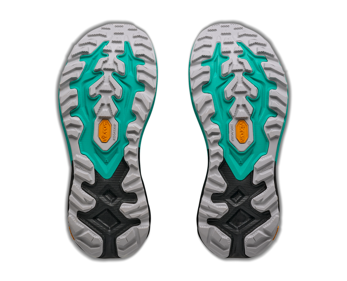 Hoka W Mafate 5 Black / Electric Aqua