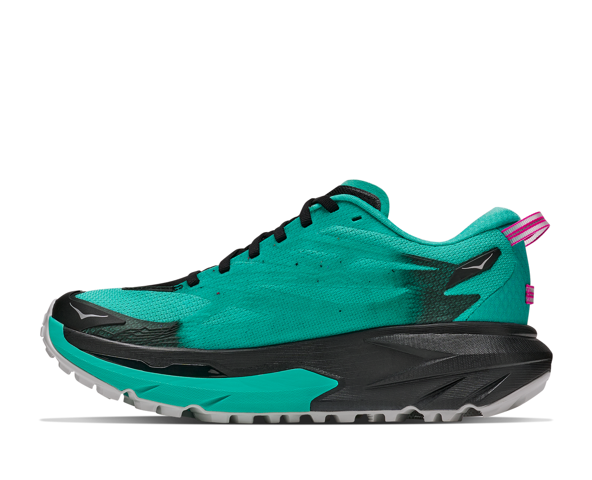 Hoka W Mafate 5 Black / Electric Aqua