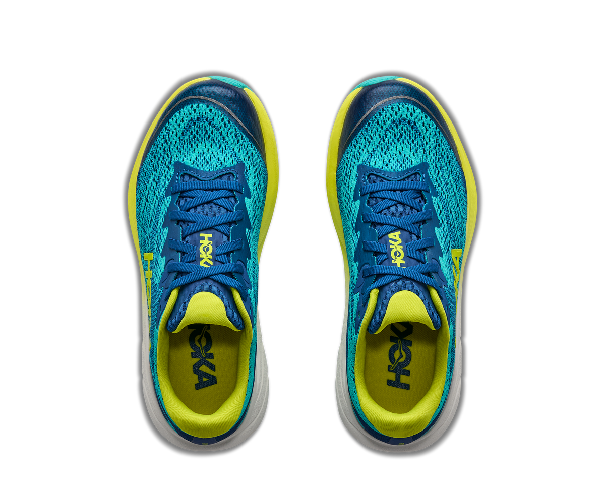 Hoka Rincon 4 Big Kids Electric Aqua / Neon