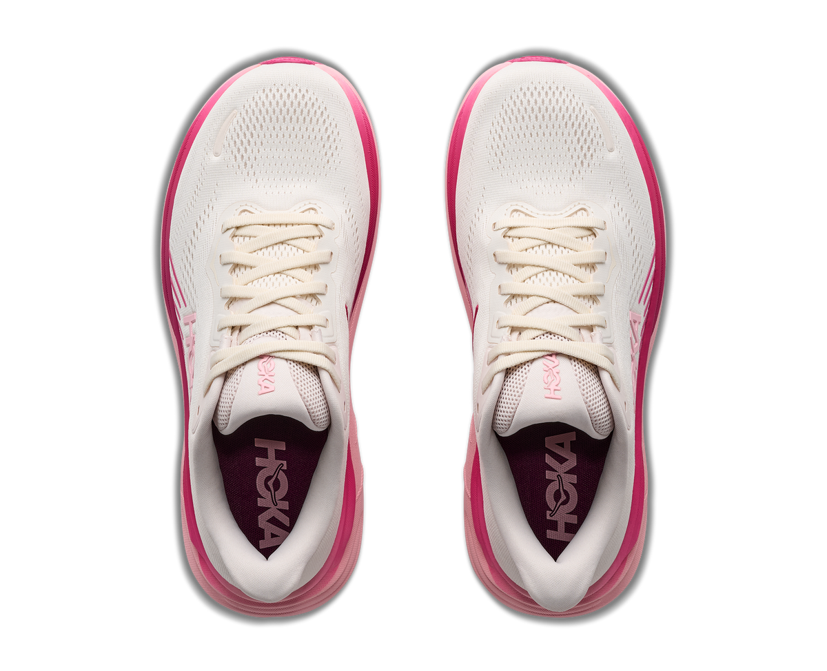 Hoka Clifton 11 dam i Rose Cream / Dewy Pink, par sett ovanifrån