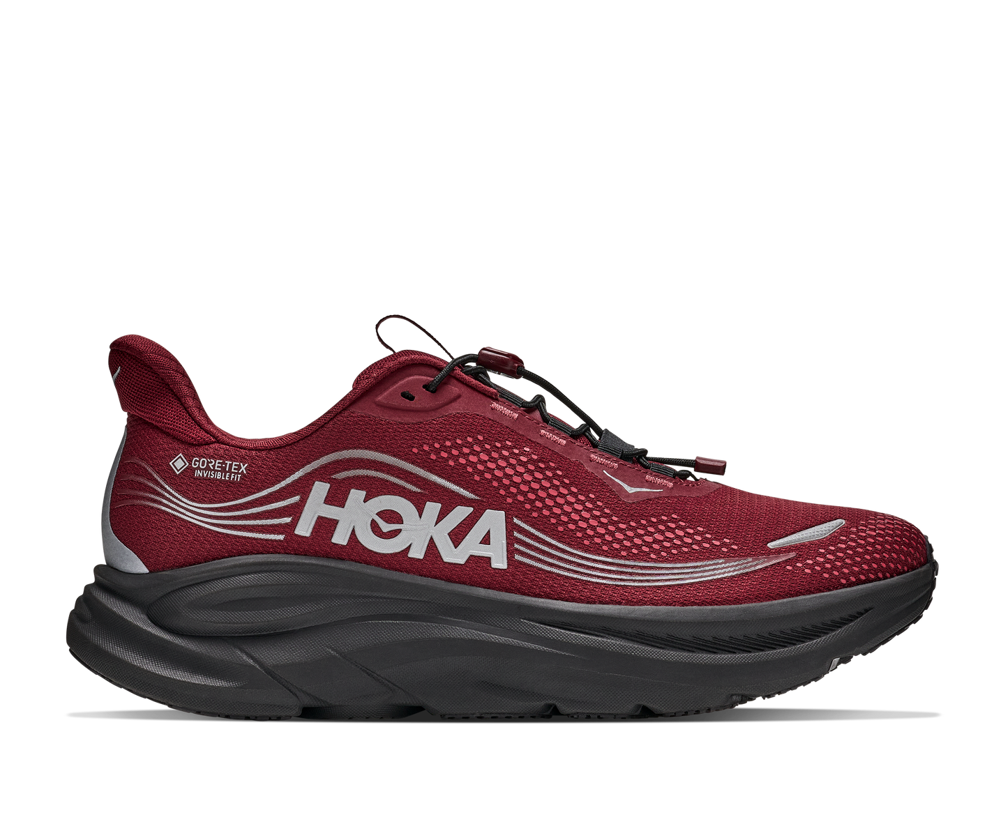 Hoka M Clifton 11 GTX Varsity Burgundy / Carbon Bla