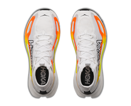 Hoka M Tecton X 4 Frost / Neon Tangerine