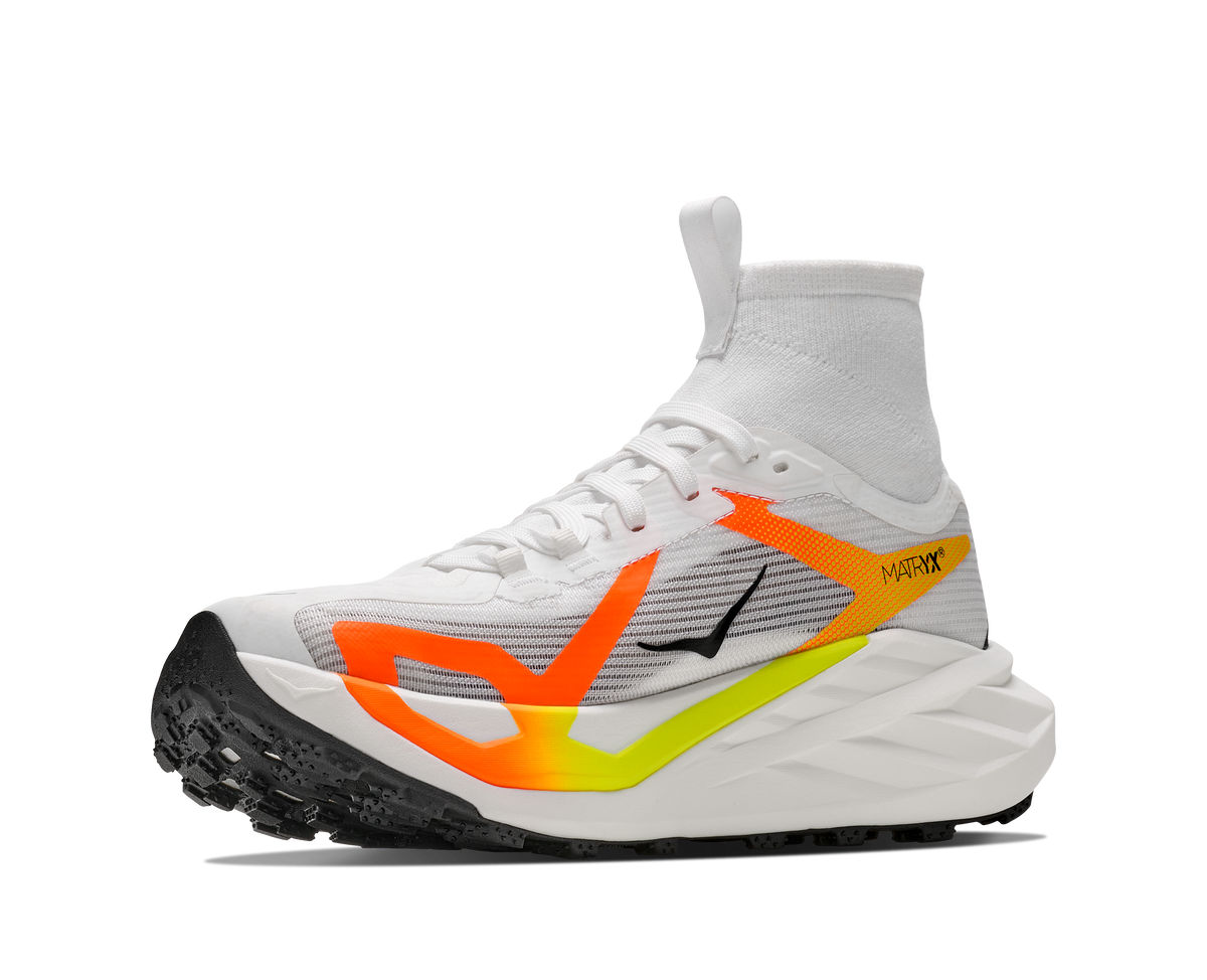 Hoka M Tecton X 4 Frost / Neon Tangerine