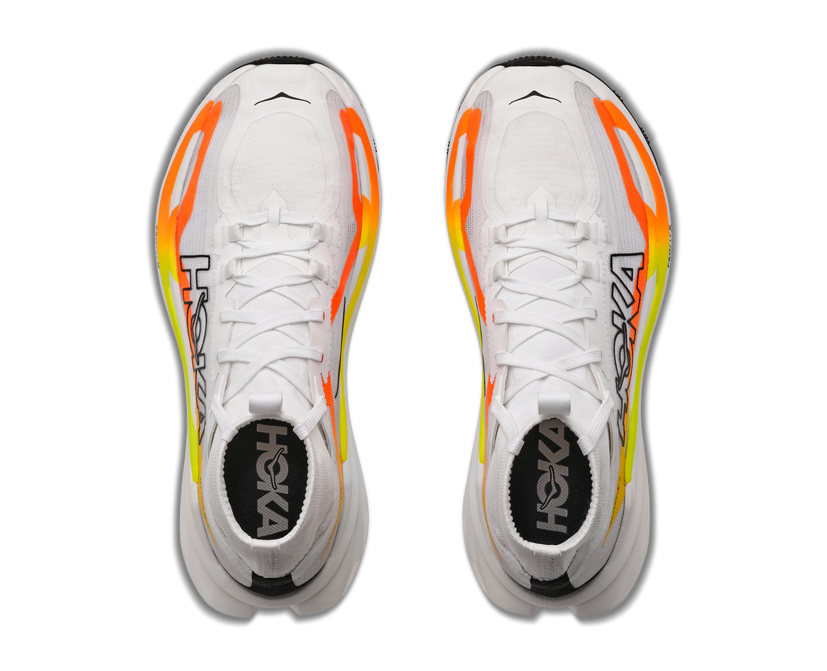 Hoka W Tecton X 4 Frost / Neon Tangerine