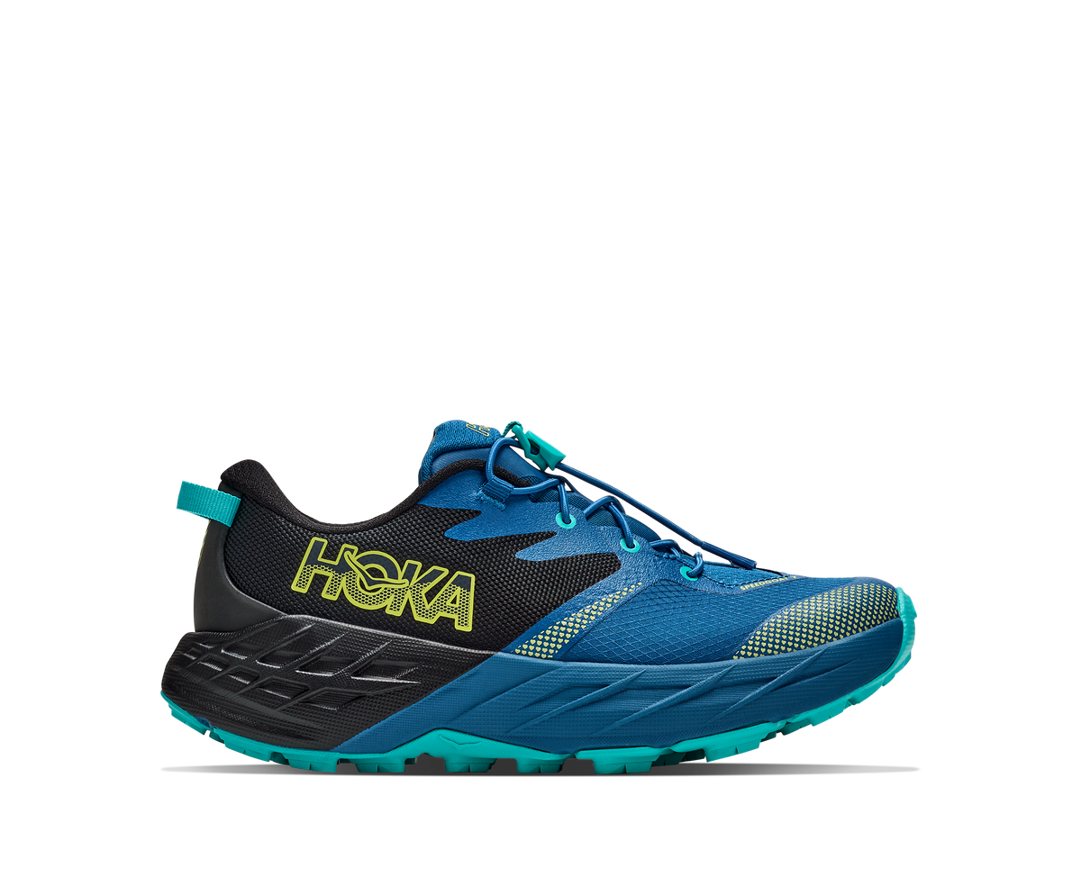 Hoka Speedgoat 7 Big Kids Black / Night Glow