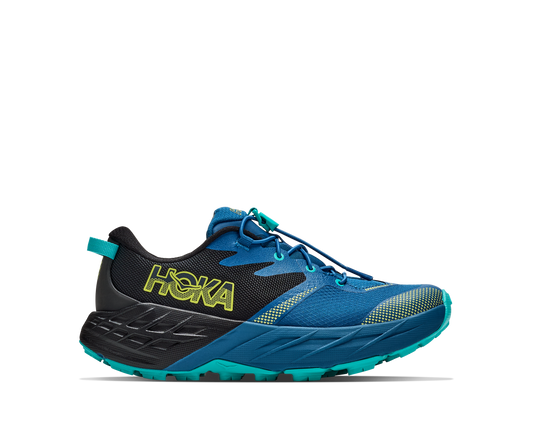 Hoka Speedgoat 7 Big Kids Black / Night Glow