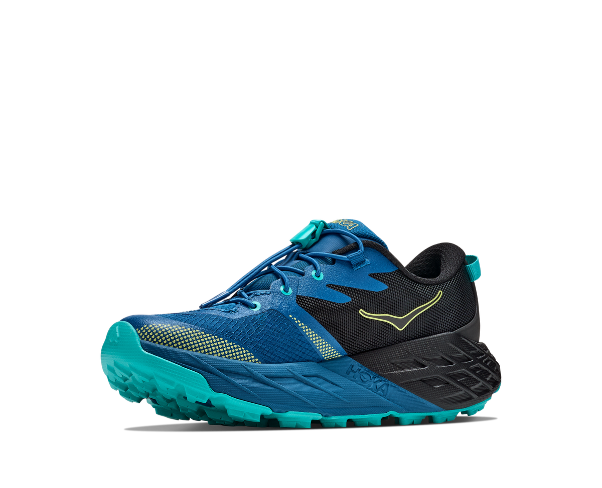Hoka Speedgoat 7 Big Kids Black / Night Glow