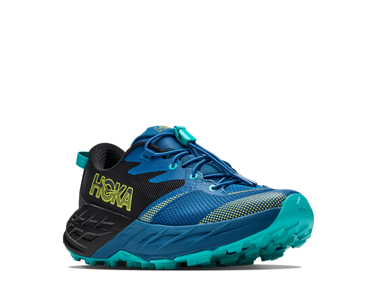Hoka Speedgoat 7 Big Kids Black / Night Glow