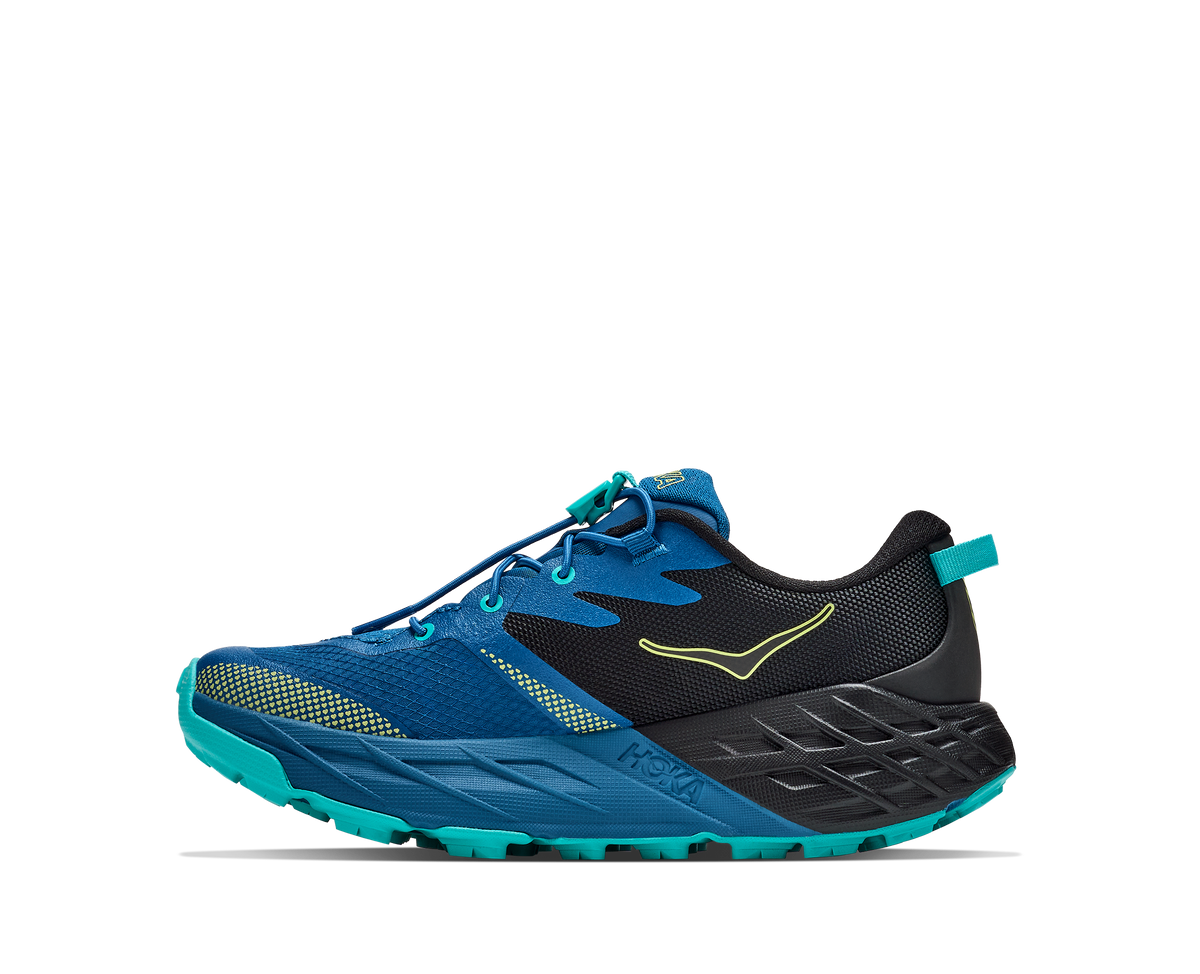 Hoka Speedgoat 7 Big Kids Black / Night Glow