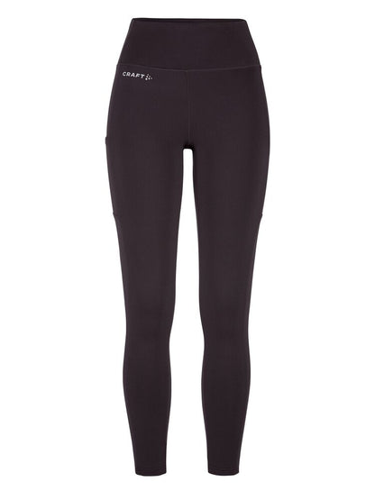 Craft ADV Essence High Waist Warm Tights. Lila tights i dammodell med bred resår i midjan. Två stora ytterfickor på benen samt nyckelficka i midjan. 