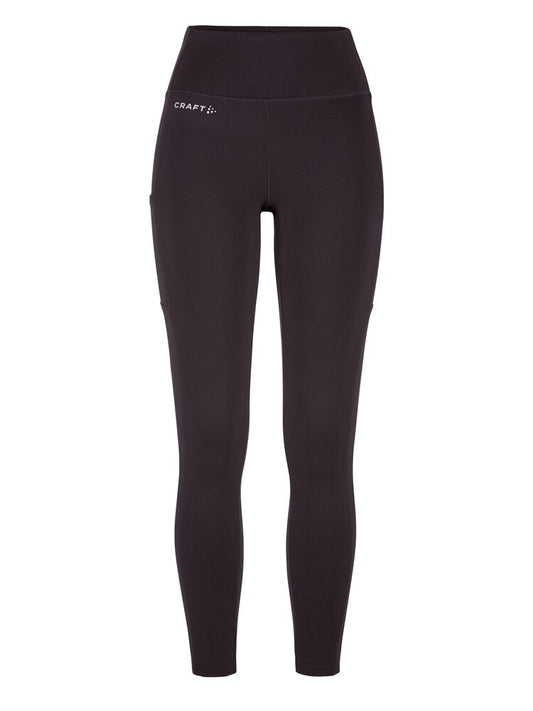 Craft ADV Essence High Waist Warm Tights. Lila tights i dammodell med bred resår i midjan. Två stora ytterfickor på benen samt nyckelficka i midjan. 