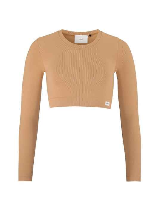Craft Collective Rib Cropped LS Top W