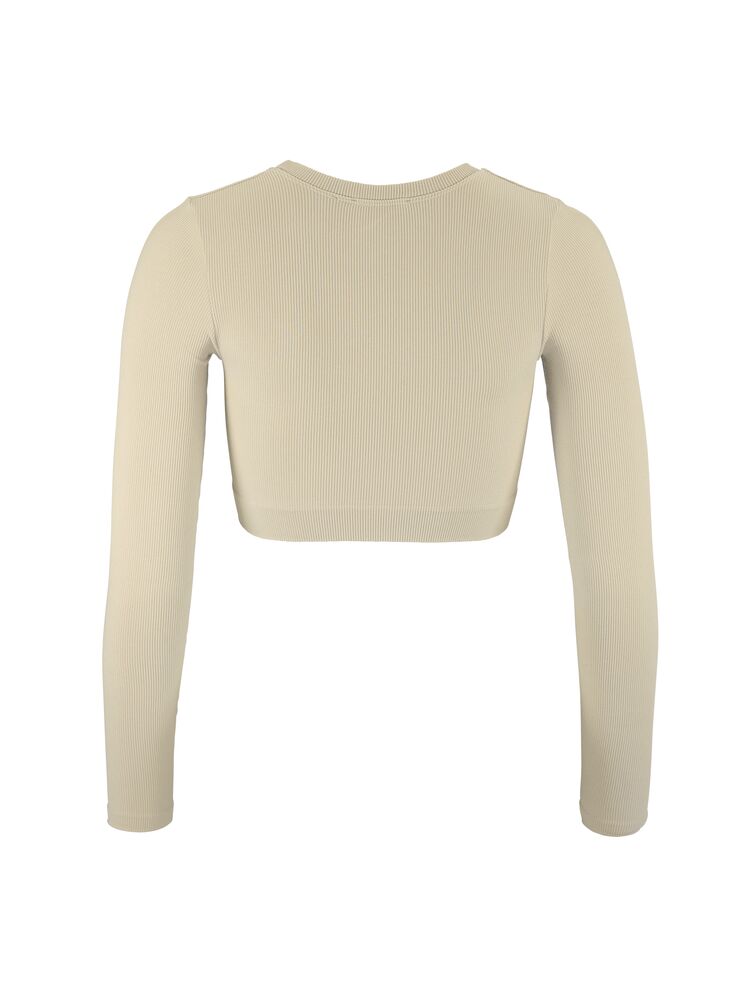 Craft Collective Rib Cropped LS Top W