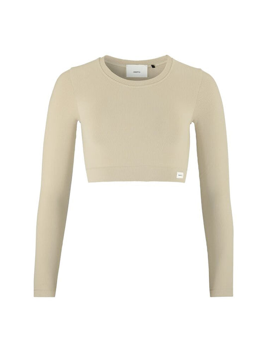 Craft Collective Rib Cropped LS Top W