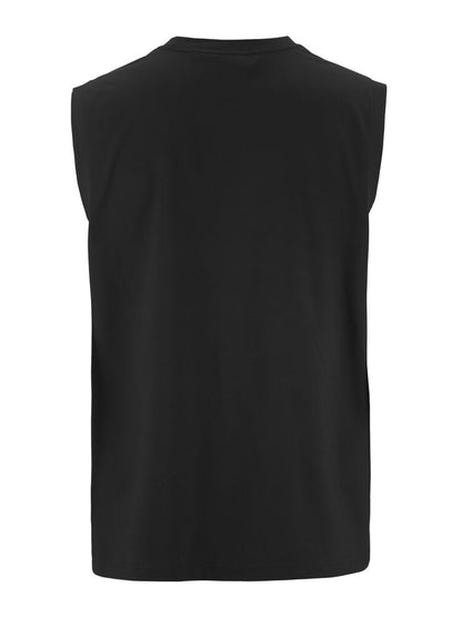 Craft Collective Relaxed SL Tee M. Ärmlös t-shirt till herr för träning och vardag. Avslappnad passform. Svart med vit Craft etikett ned till vänster fram. 