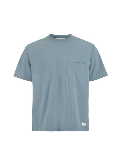 Craft Collective Relaxed SS Tee M. Blå, avslappnad t-shirt till herr för träning och vardag. Bröstficka på vänster sida. Craft etikett nedtill på vänster sida. 