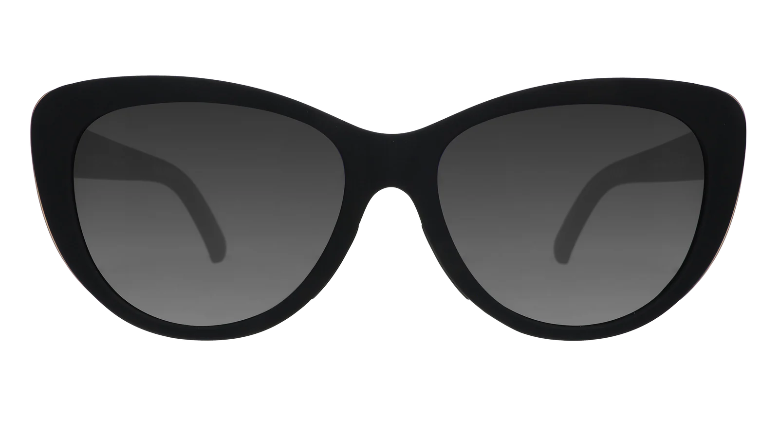 goodr It's Noir, Darling. Eleganta svarta cat-eye solglasögon med gulddetalj. Den speciella greppbeläggningen på ramen gör att glasen sitter stabilt utan en tung ram vilket ger en väldigt låg vikt. De polariserade UV400-linserna skyddar dig mot UV-A och UV-B strålning. 