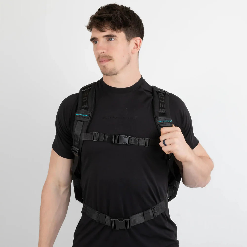 Built For Athletes Large Black & Aqua 45L Hero 3.0 Backpack