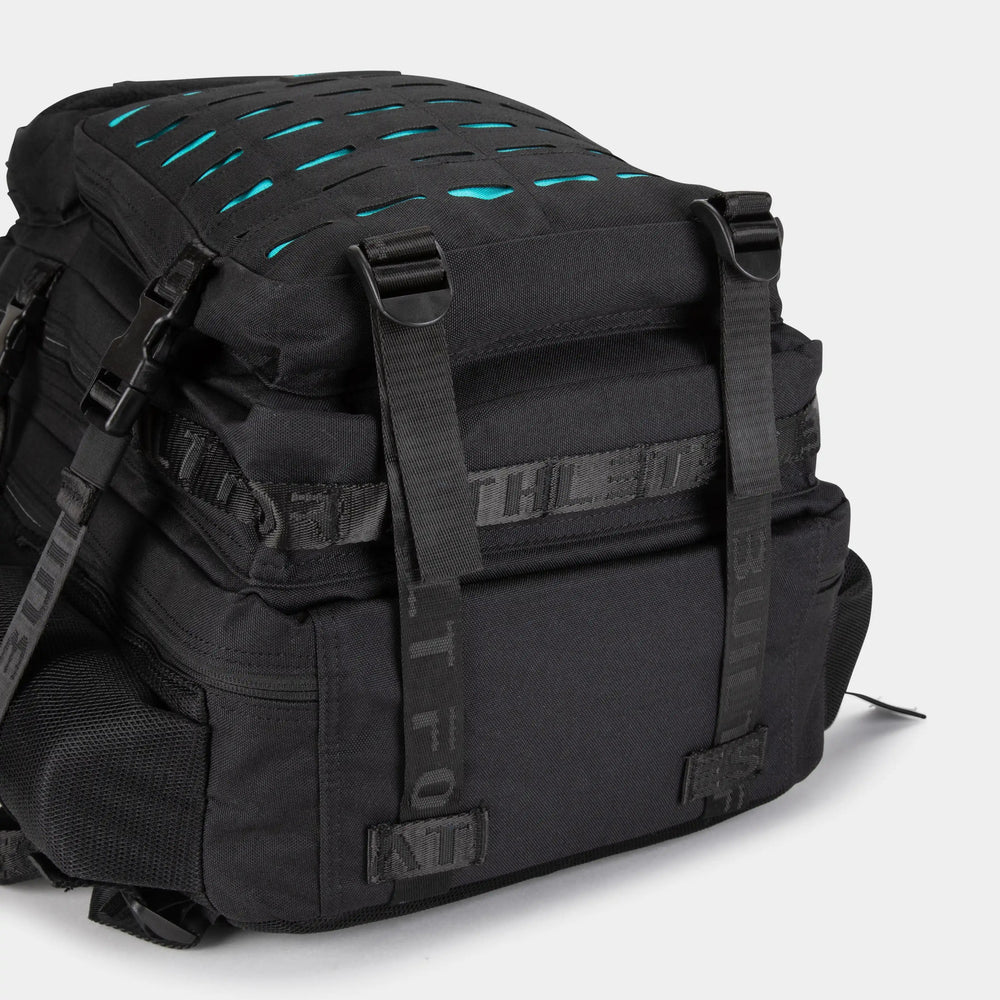 Built For Athletes Large Black & Aqua 45L Hero 3.0 Backpack