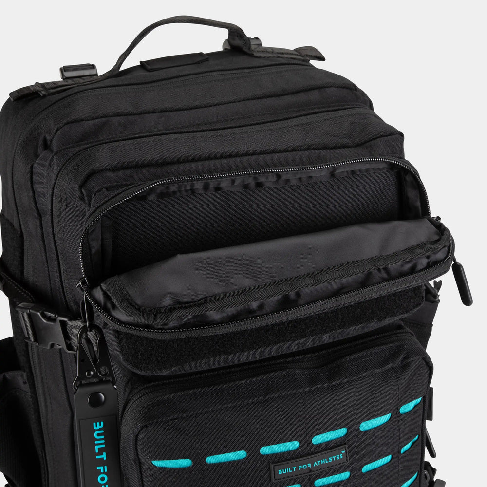 Built For Athletes Large Black & Aqua 45L Hero 3.0 Backpack