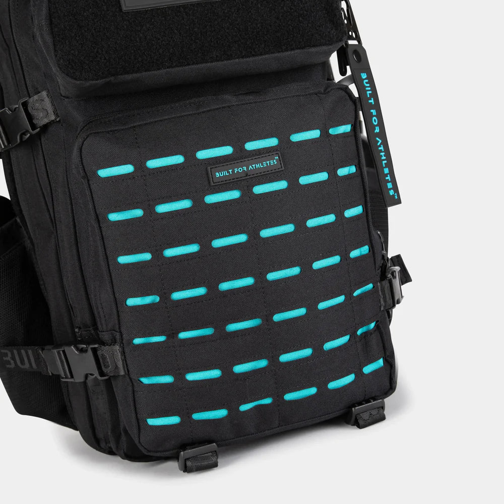 Built For Athletes Large Black & Aqua 45L Hero 3.0 Backpack