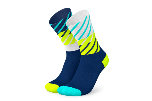 Incylence Running Diagonals Navy Canary with transparent background