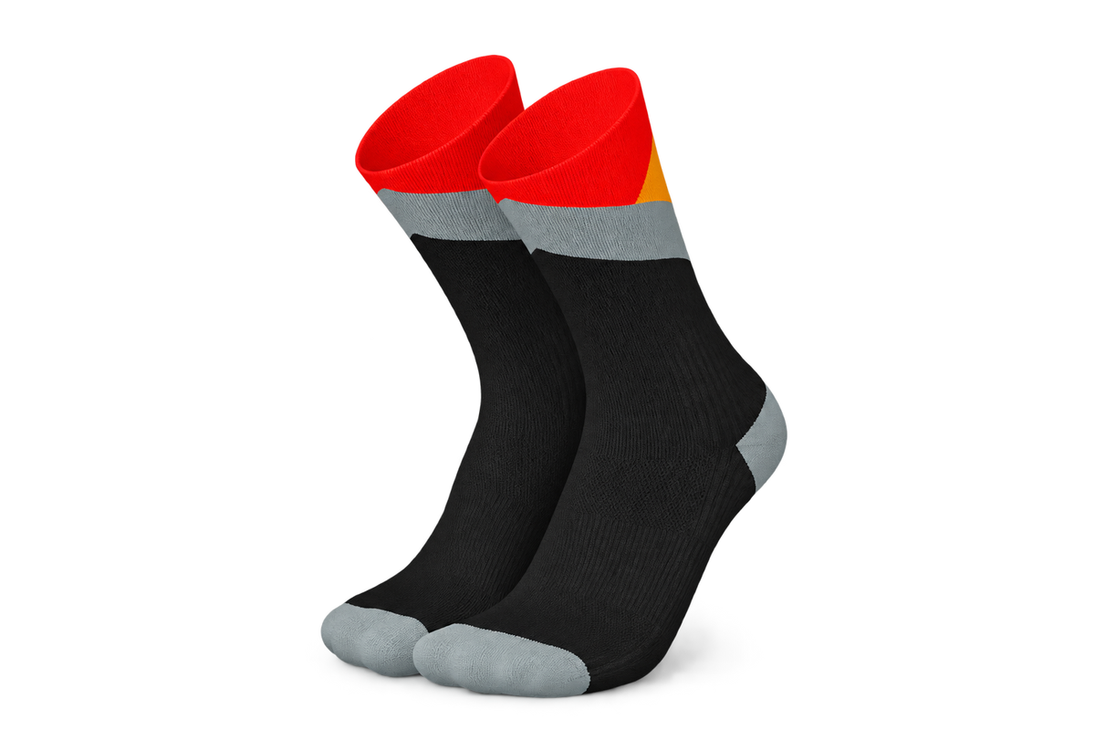 Incylence Trail Summits Sunset socks with transparent background