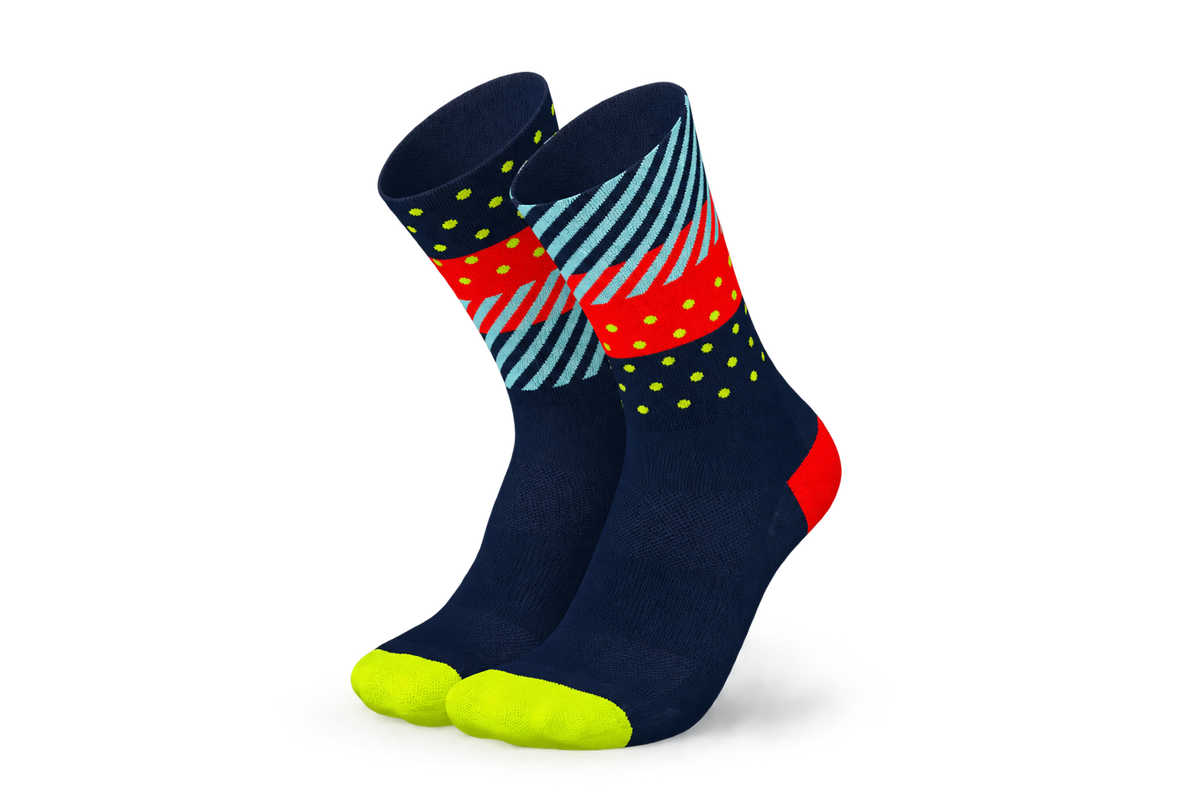 Incylence Ultralight Wildness Navy Inferno socks with transparent background