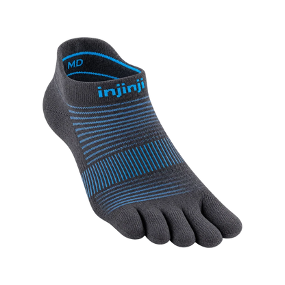 Injinji Run Lightweight No-Show toe socks in Carbon