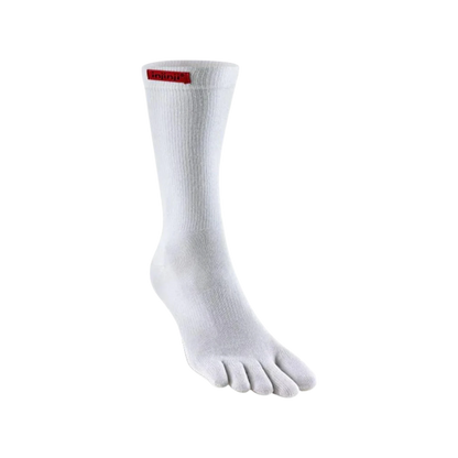 Injinji Sport Original Weight Crew toe socks in White
