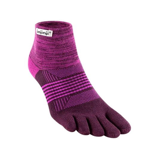 Injinji Trail Mini-Crew women's toe socks in Violet