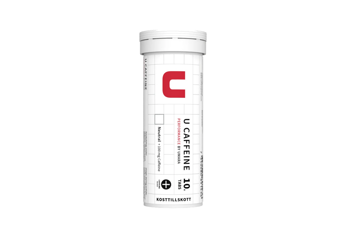 Umara U Caffeine effervescent tablets, neutral flavour with 100 mg caffeine, tube of 10